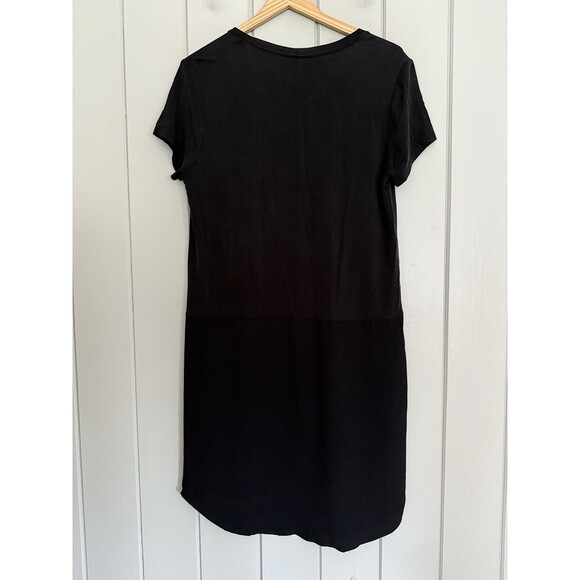 Dolan Left Coast Anthropologie Dress S Small Black Mixed Fabric Pocket S/S - Picture 4 of 4